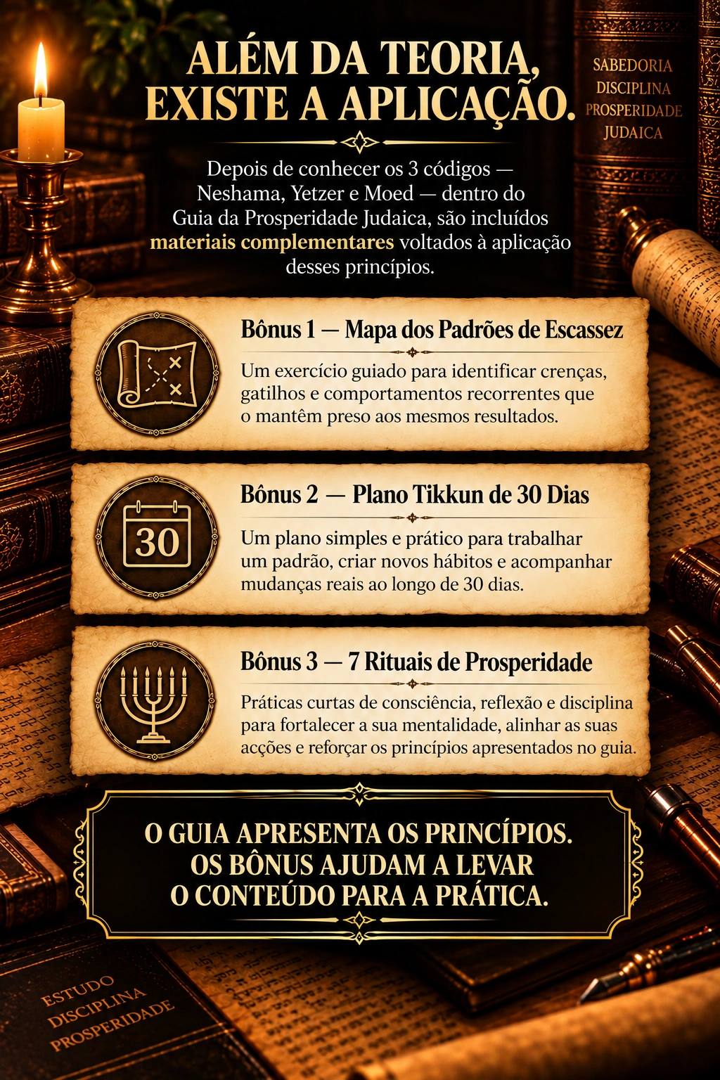 Materiais complementares incluídos no pacote completo